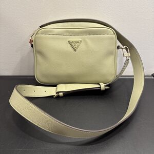 GUESS Meridian faux-leather small camera crossbody bag green